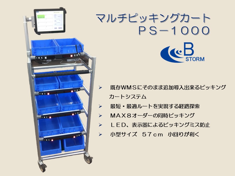 【展示中】マルチピッキングカートシステム　“PS-1000”